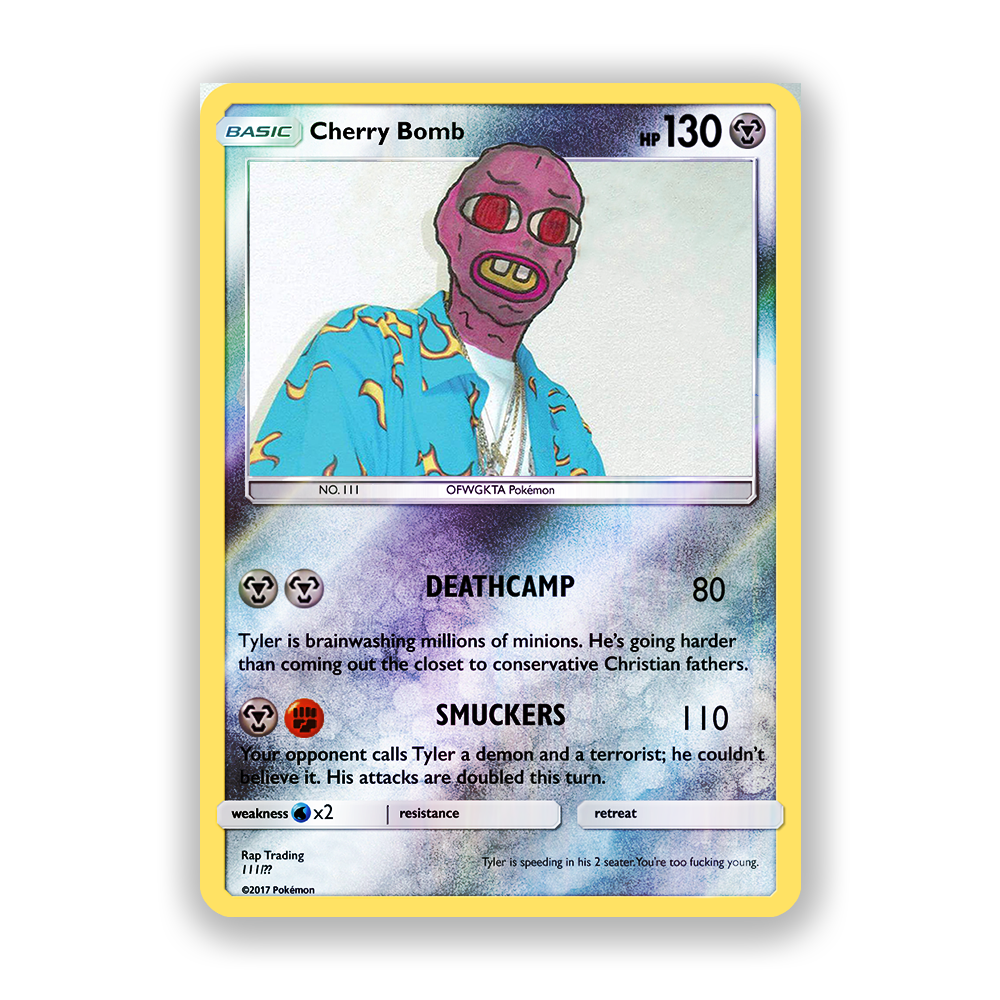Tyler, The Creator Cherry Bomb Holographic Pokémon Card