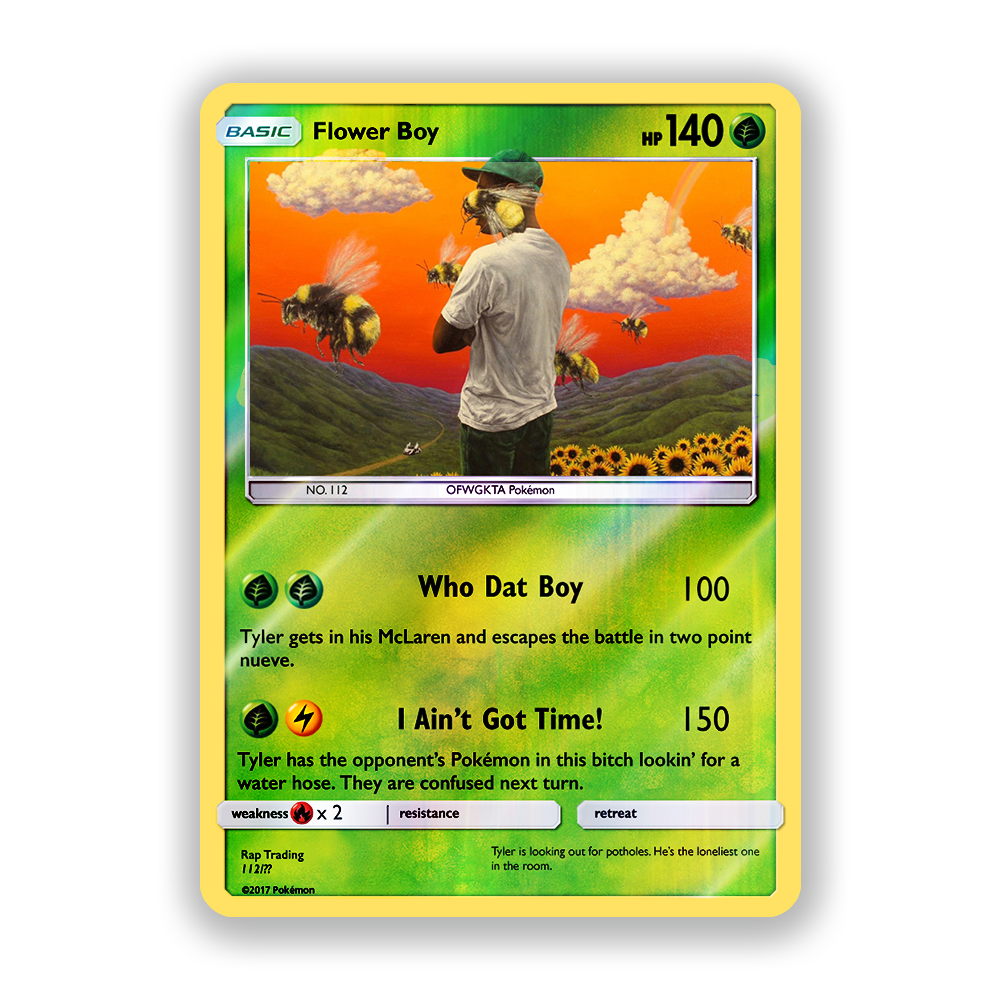 Tyler, The Creator Flower Boy Holographic Pokémon Card