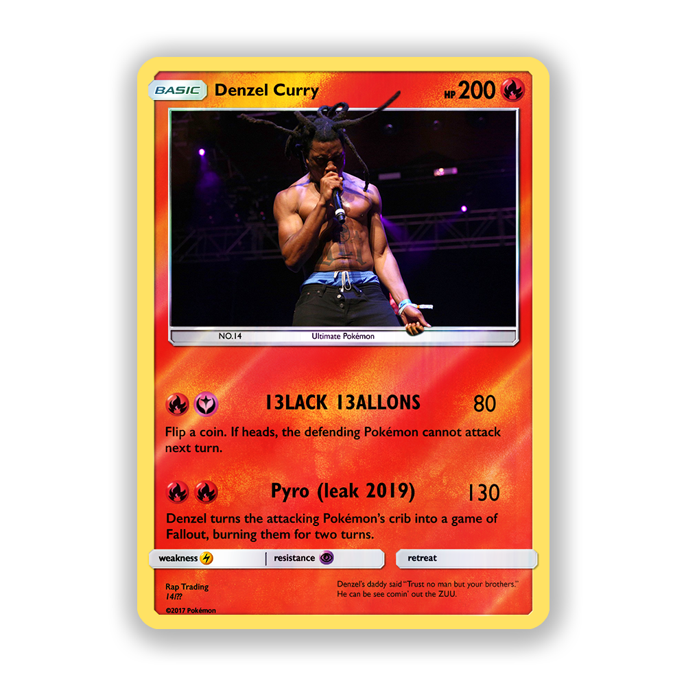 Denzel Curry Holographic Pokémon Card