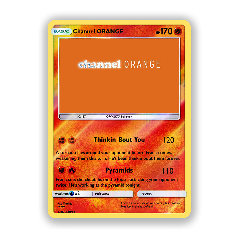 Frank Ocean Channel ORANGE Pokémon Card