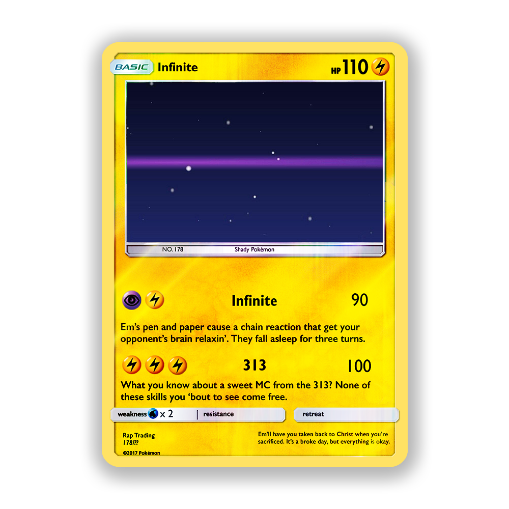 Eminem Infinite Pokémon Card