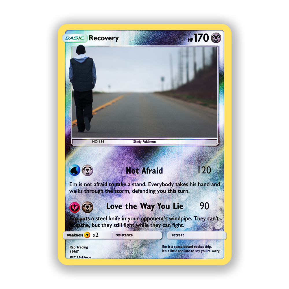 Eminem Recovery Pokémon Card