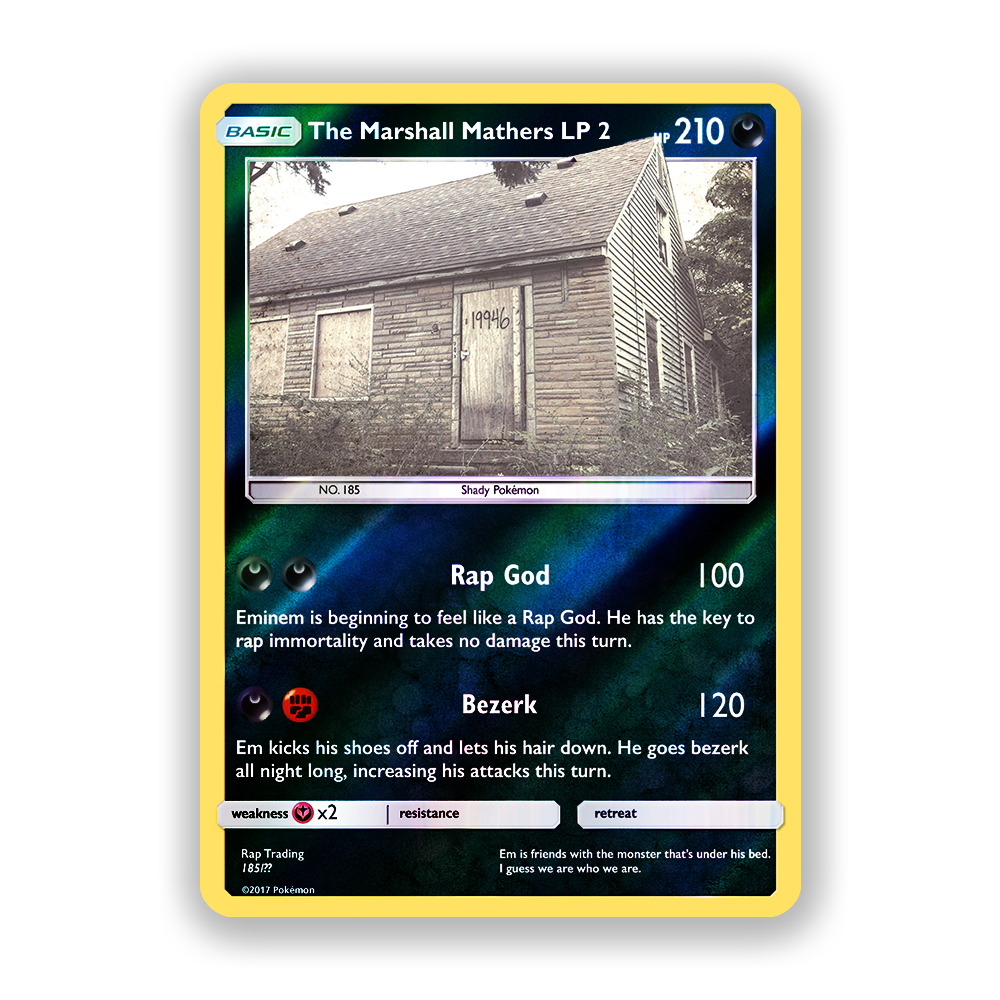 Eminem The Marshall Mathers LP 2 Pokémon Card