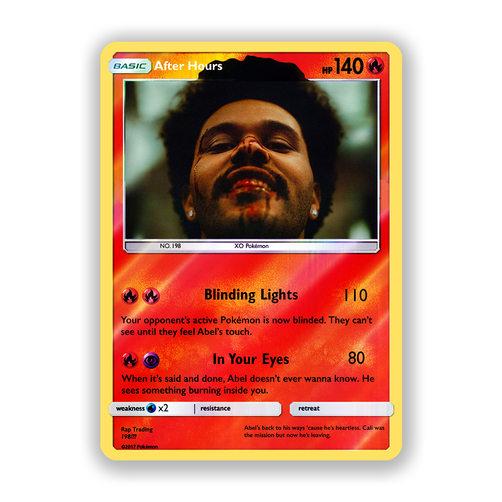 The Weeknd After Hours Pokémon Card