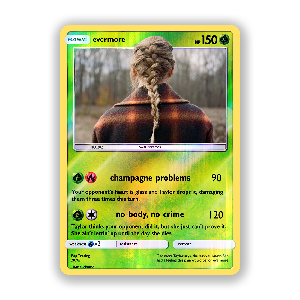 Taylor Swift Evermore Pokémon Card