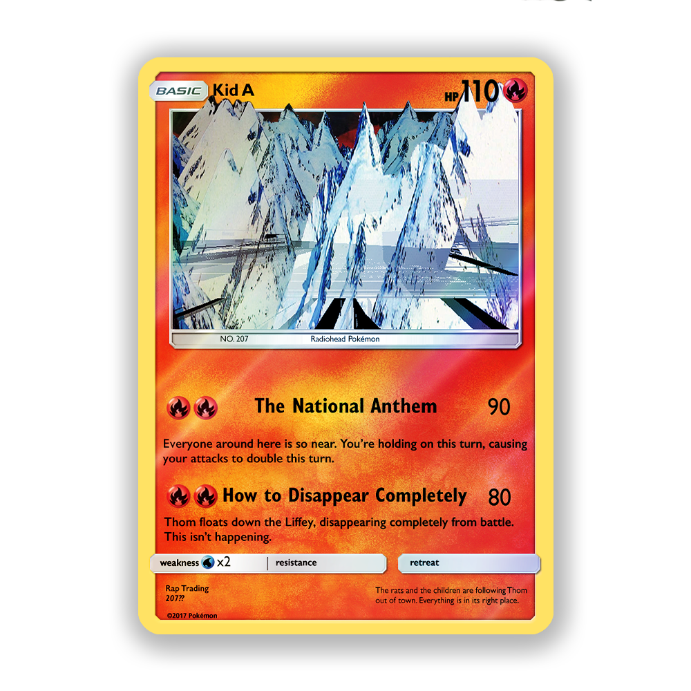 Radiohead Kid A Pokémon Card