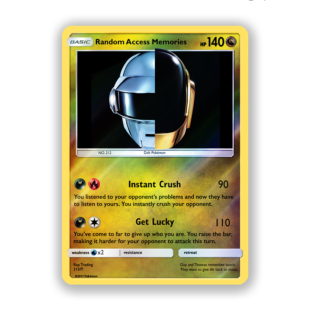 Daft Punk Random Access Memories Pokémon Card