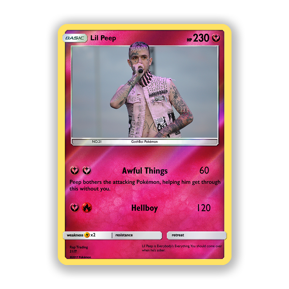 Lil Peep Holographic Pokémon Card