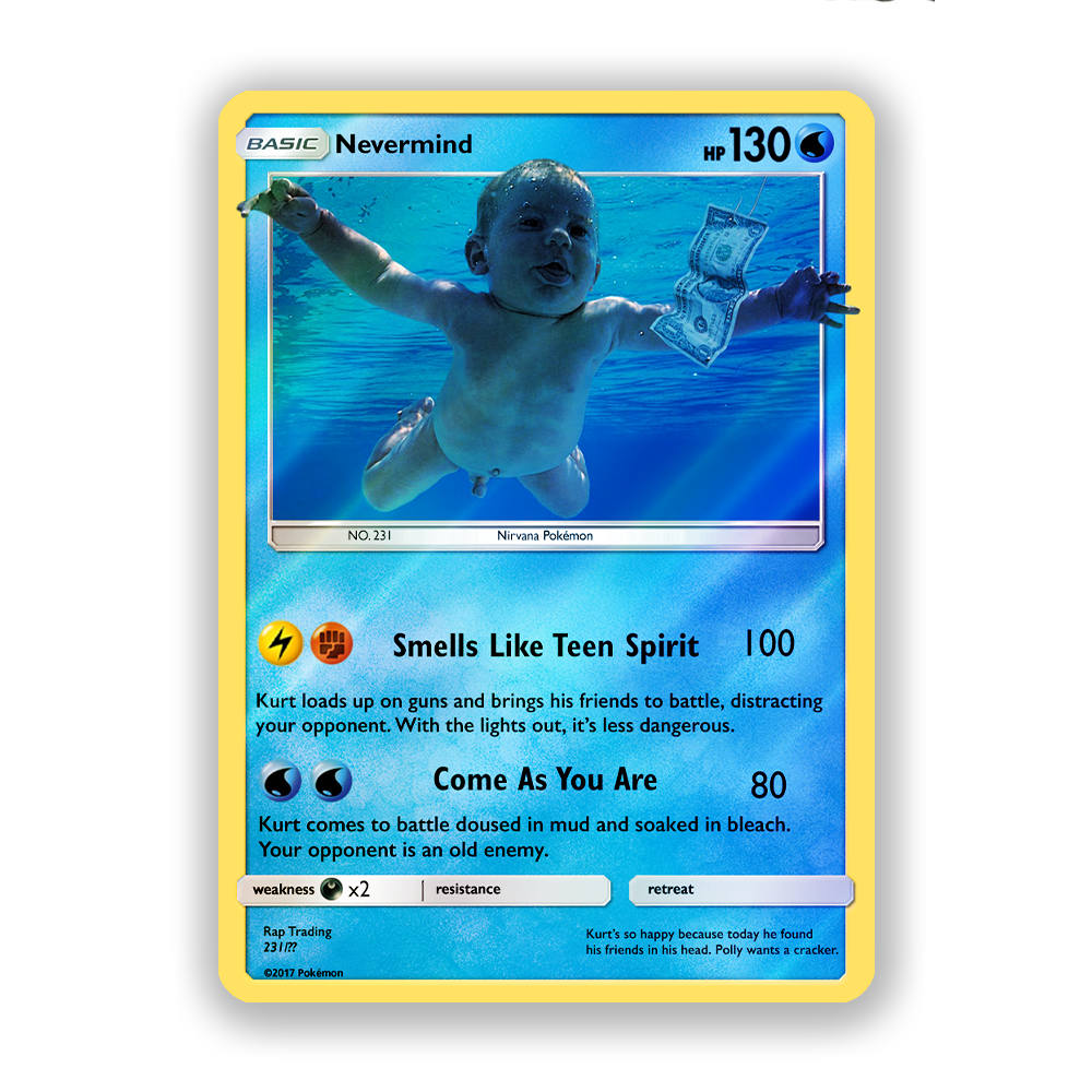Nirvana Nevermind Pokémon Card