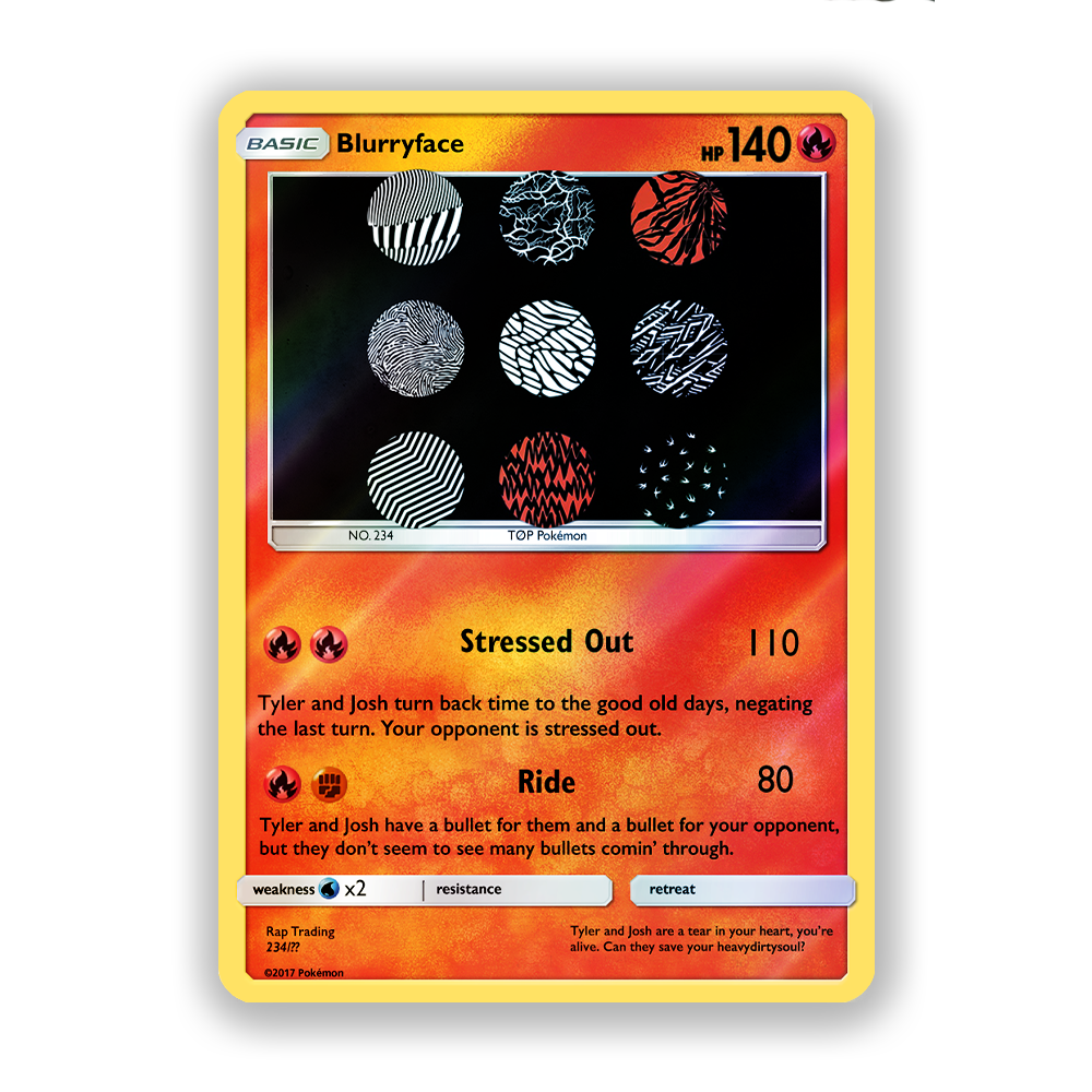 Twenty One Pilots Blurryface Pokémon Card