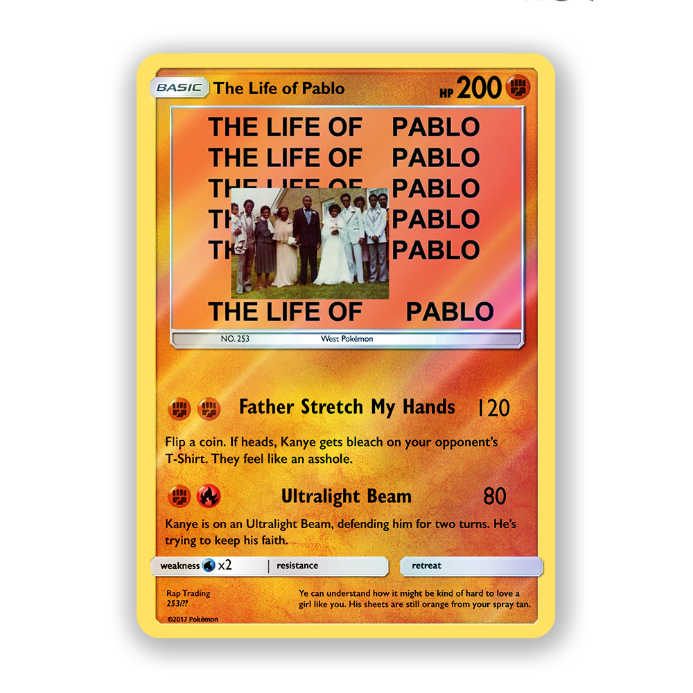 Kanye The Life Of Pablo (Album) Pokémon Card