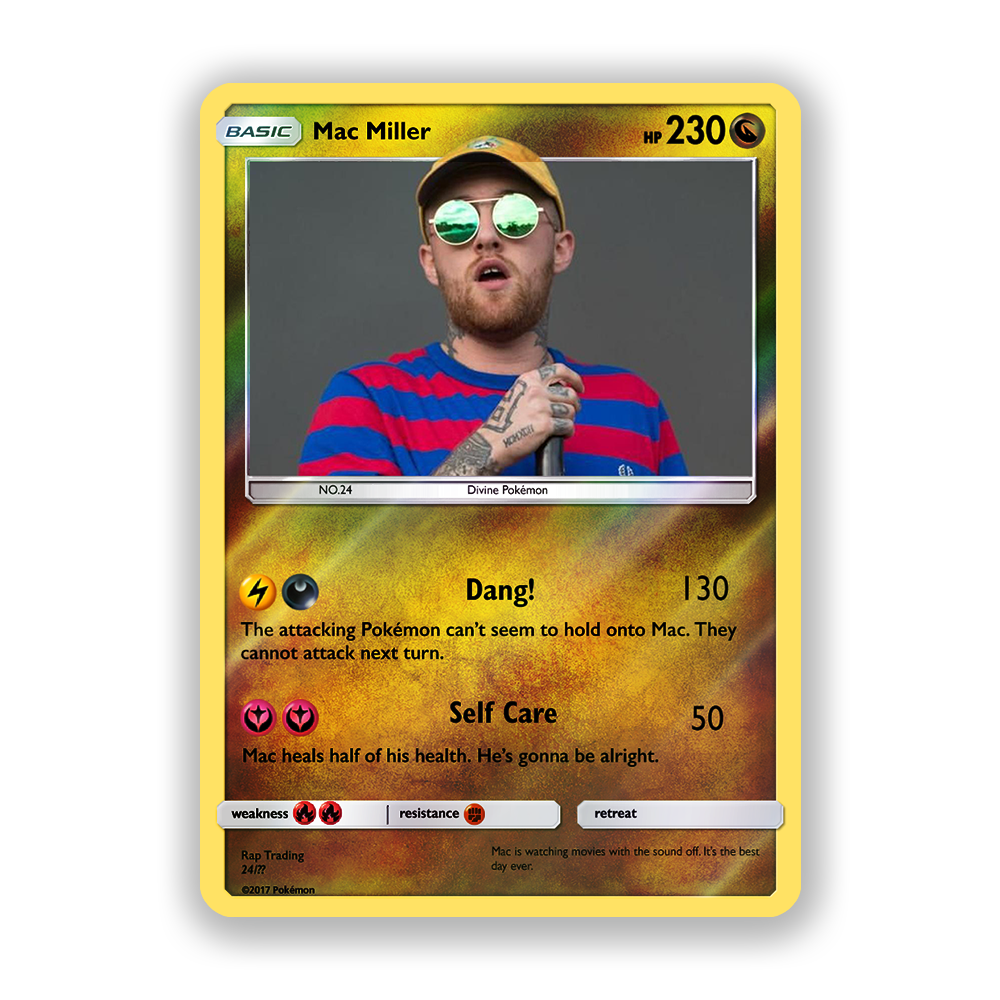 Mac Miller Holographic Pokémon Card