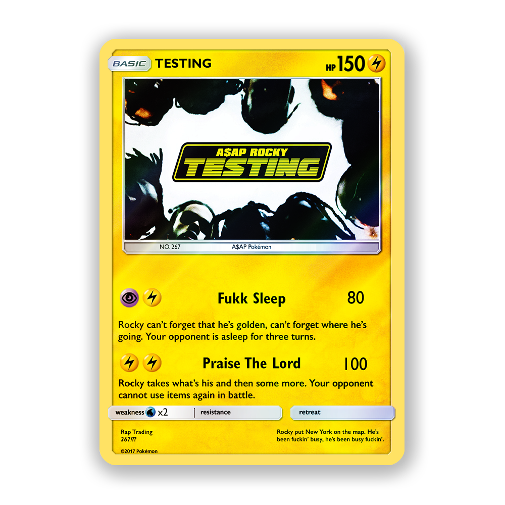 A$AP Rocky TESTING Holographic Pokémon Card