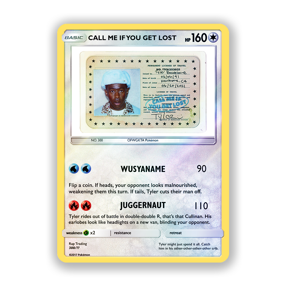 Tyler, The Creator CALL ME IF YOU GET LOST Pokémon Card