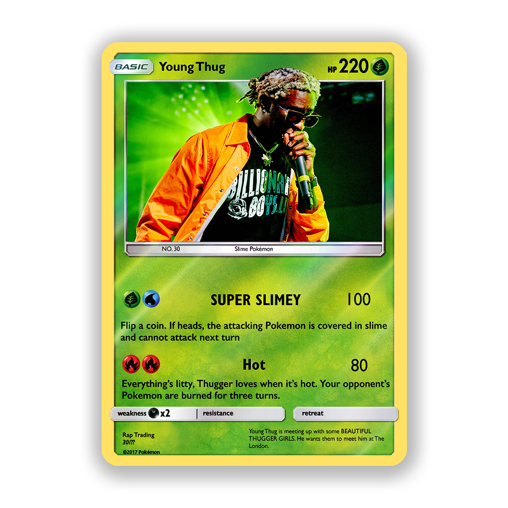 Young Thug Holographic Pokémon Card