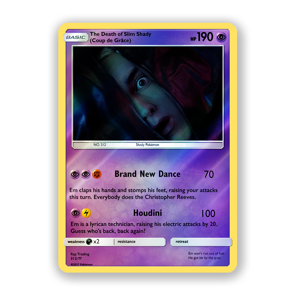 Eminem The Death Of Slim Shady Pokémon Card
