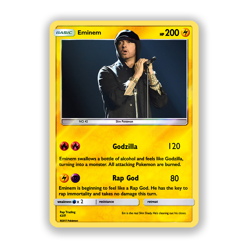 Eminem Holographic Pokémon Card