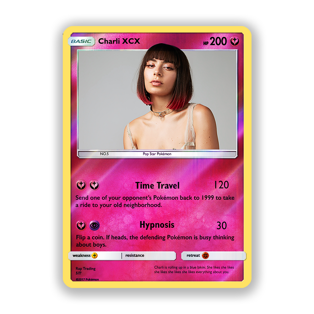 Charli XCX Holographic Pokémon Card