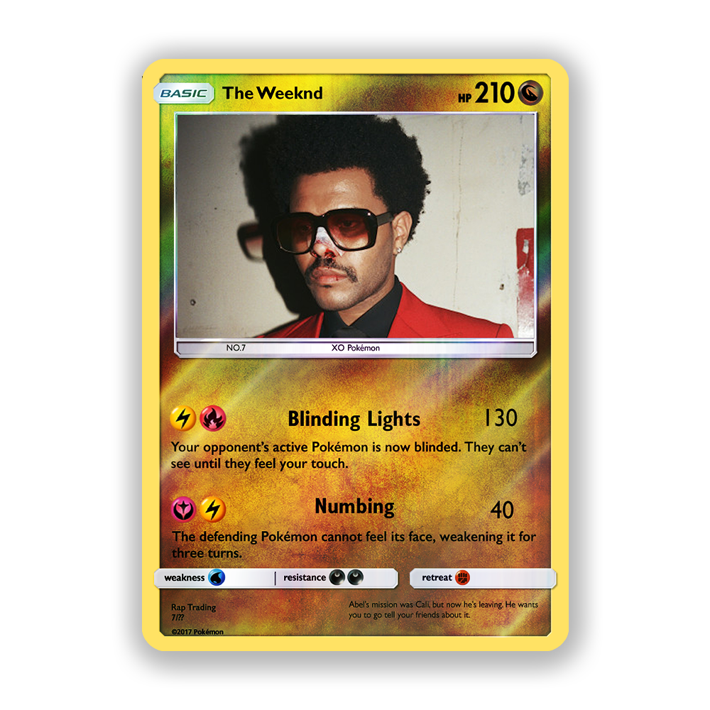 The Weeknd Holographic Pokémon Card