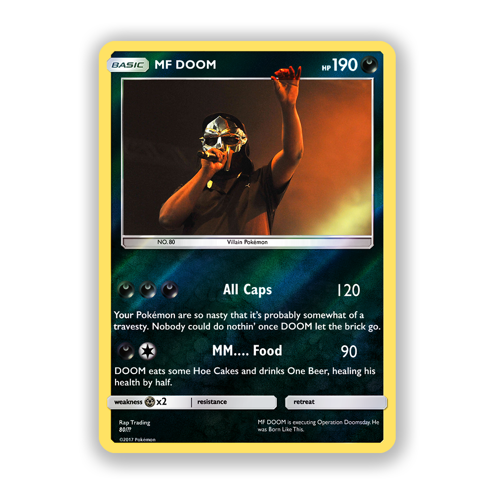 MF DOOM Holographic Pokémon Card