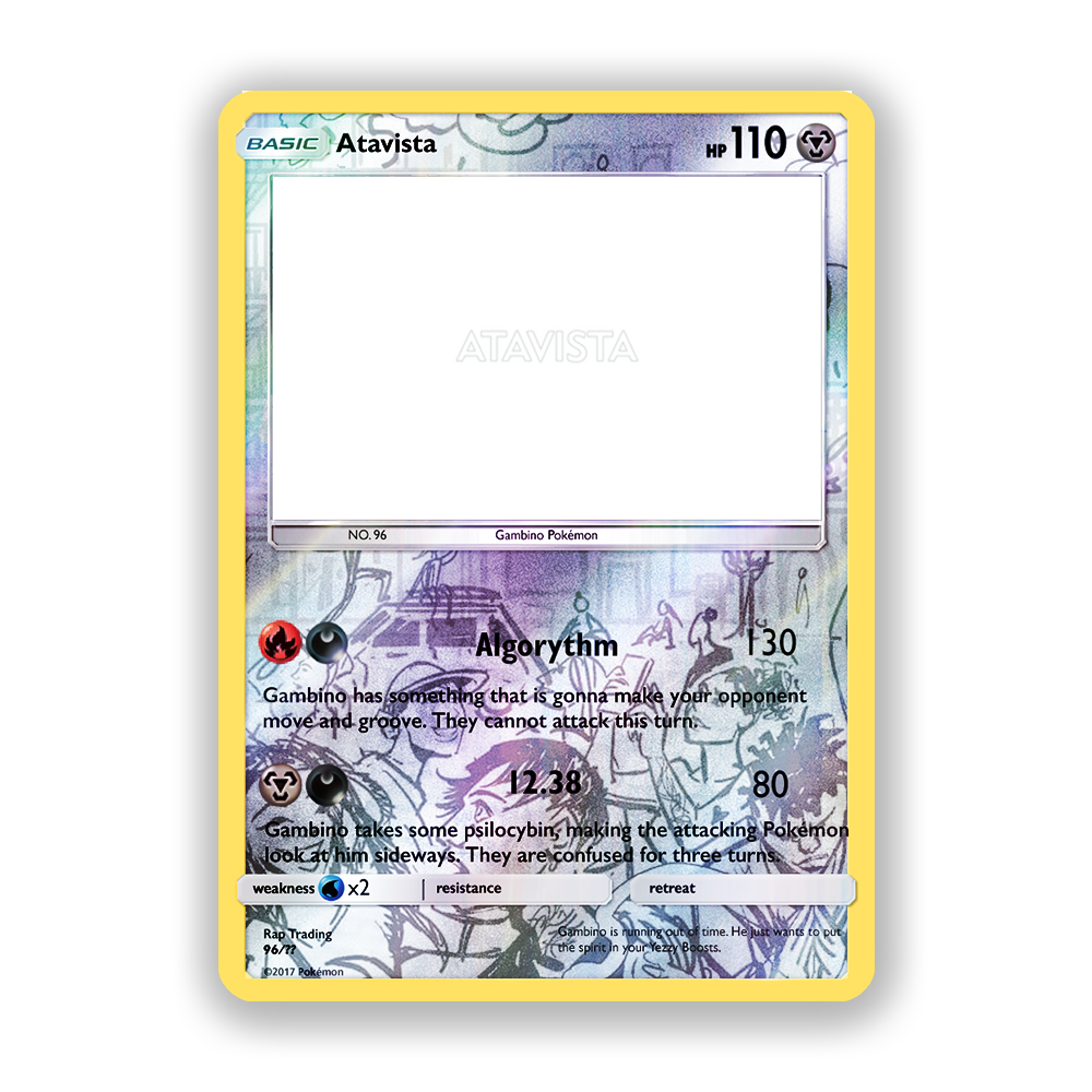 Childish Gambino Atavista Holographic Pokémon Card