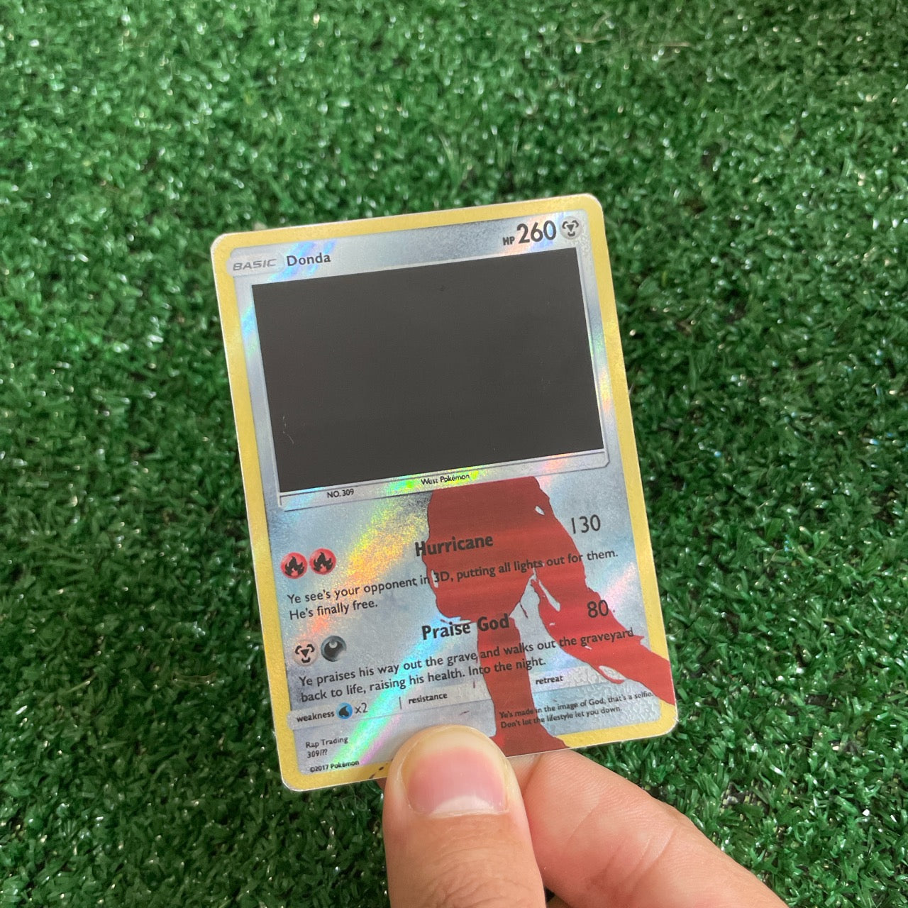 Kanye West Donda Holographic Pokémon Card