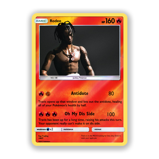 Travis Scott Rodeo Holographic Pokémon Card