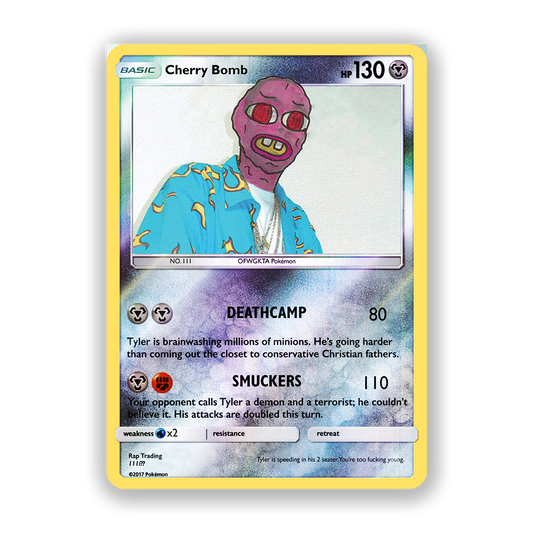 Tyler, The Creator Cherry Bomb Holographic Pokémon Card