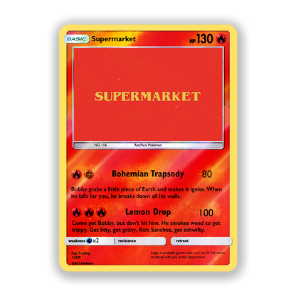 Logic Supermarket Holographic Pokémon Card