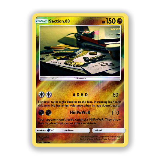 Kendrick Lamar Section 80 Pokémon Card