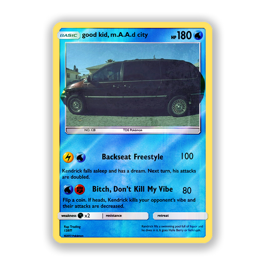 Kendrick Lamar good kid, m.A.A.d city Pokémon Card
