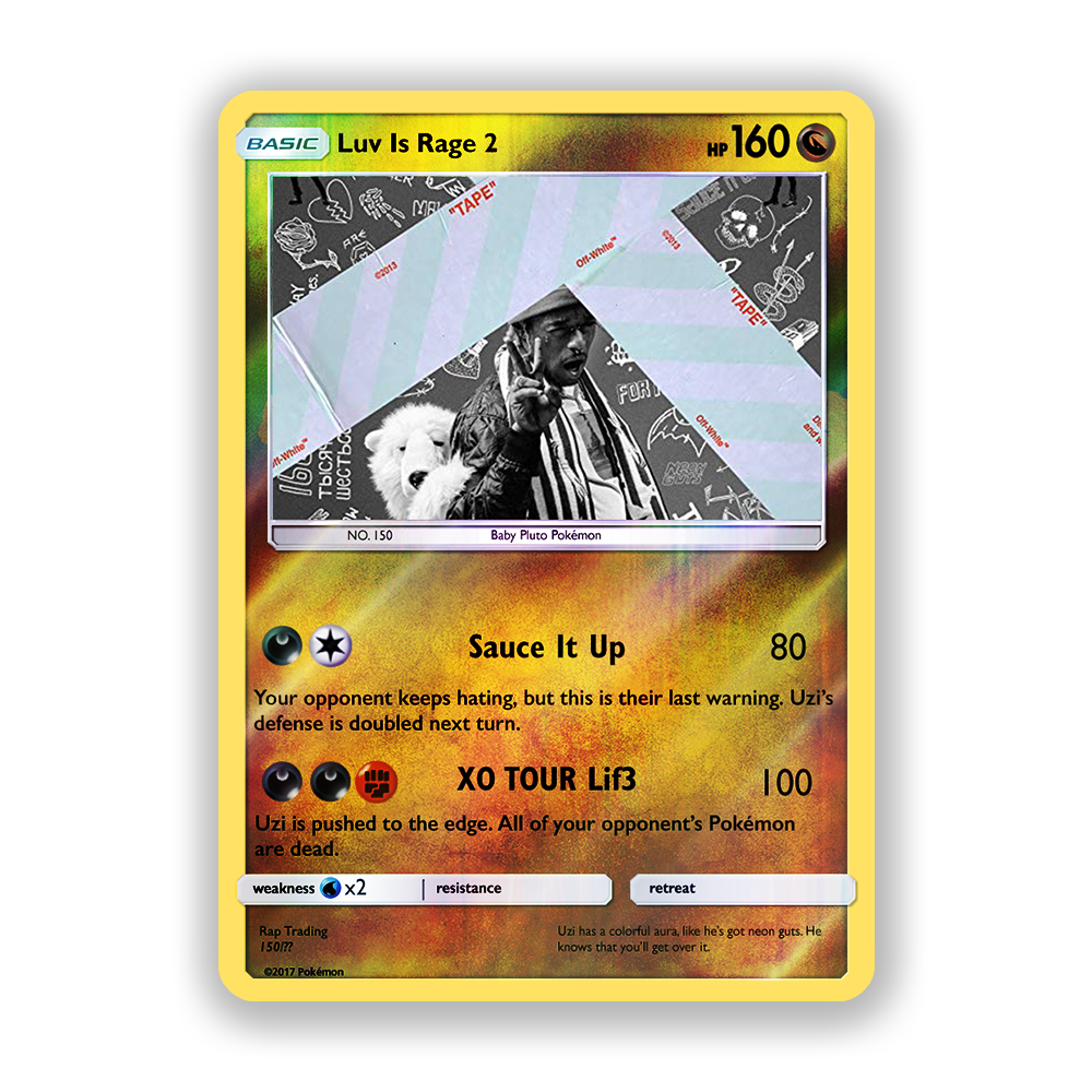 Lil Uzi Vert Luv Is Rage 2 Pokémon Card
