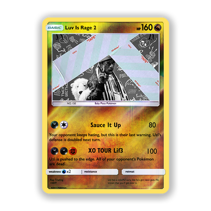 Lil Uzi Vert Luv Is Rage 2 Pokémon Card