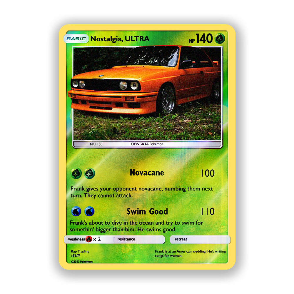 Frank Ocean Nostalgia, ULTRA Pokémon Card