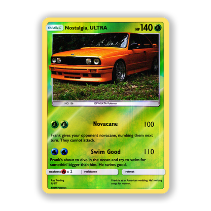 Frank Ocean Nostalgia, ULTRA Pokémon Card