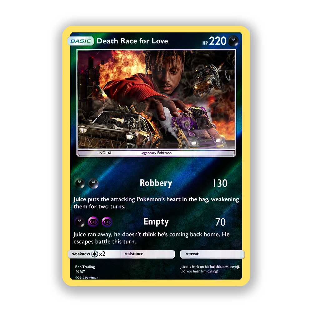 Juice WRLD Death Race For Love Pokémon Card