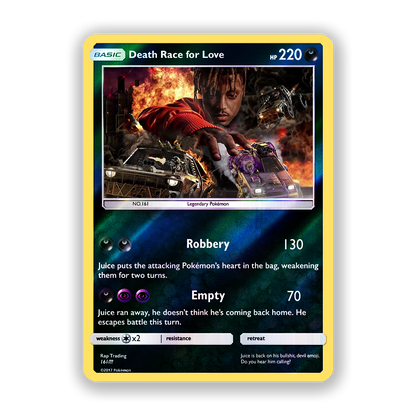 Juice WRLD Death Race For Love Pokémon Card