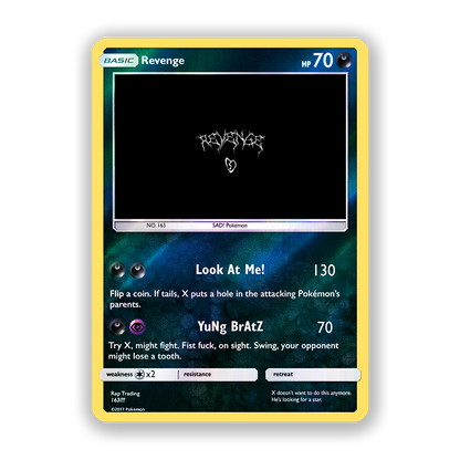 XXXTENTACION Revenge Pokémon Card