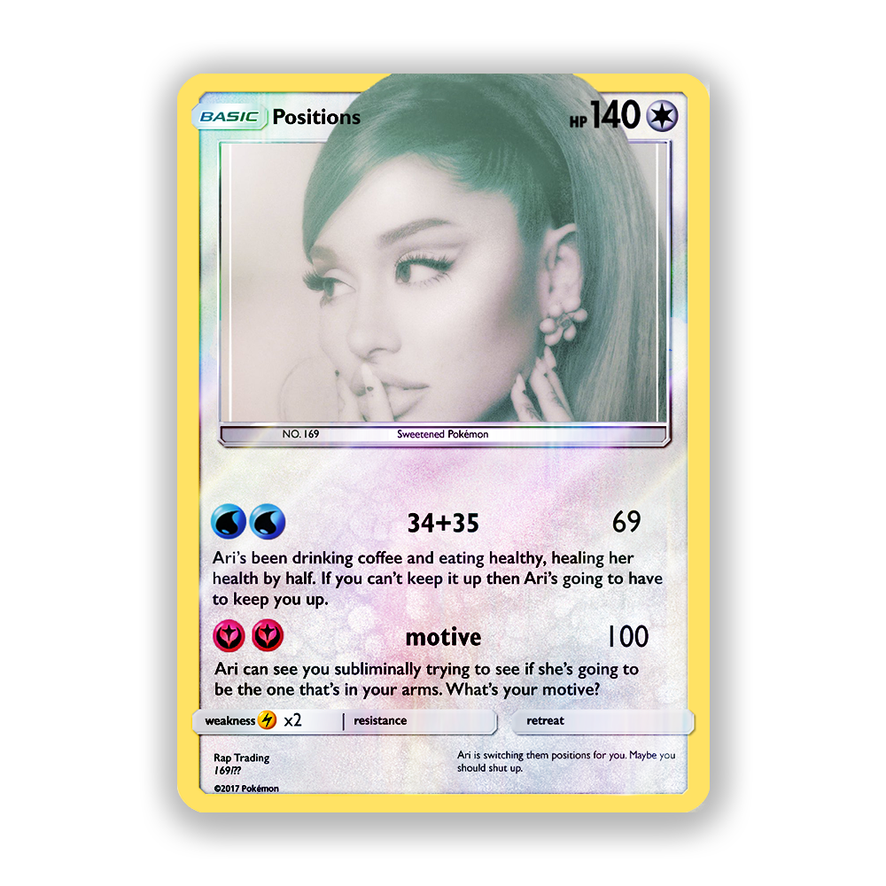 Ariana Grande Positions Pokémon Card