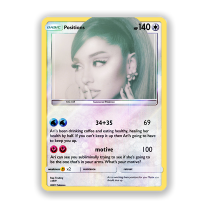 Ariana Grande Positions Pokémon Card