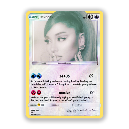 Ariana Grande Positions Pokémon Card