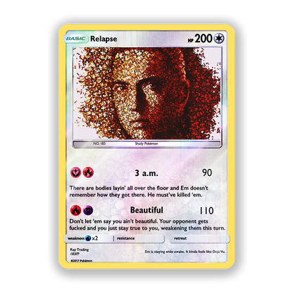 Eminem Relapse Pokémon Card