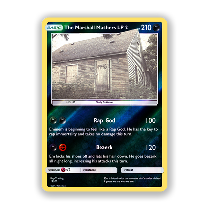 Eminem The Marshall Mathers LP 2 Pokémon Card