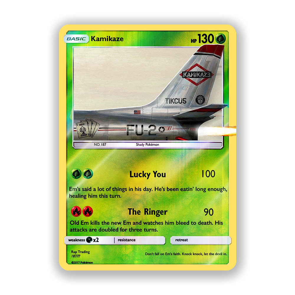 Eminem Kamikaze Pokémon Card
