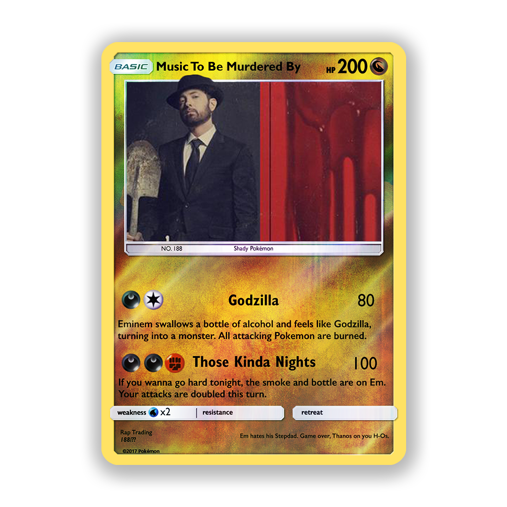 Eminem Music To Be Murdered By Pokémon Card