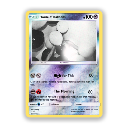 The Weeknd House Of Balloons Pokémon Card