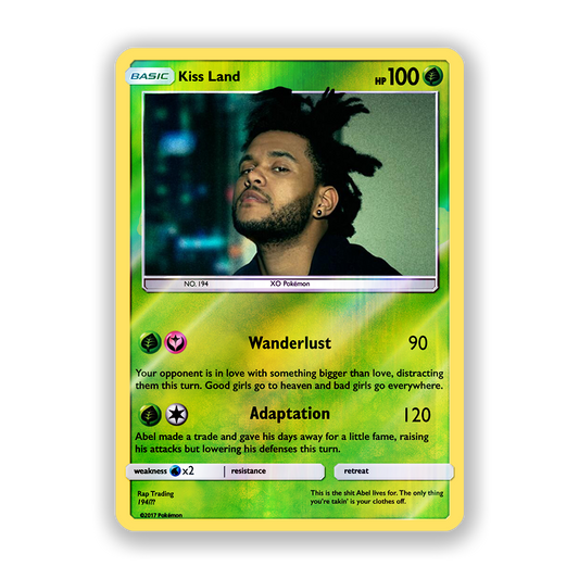 The Weeknd Kiss Land Pokémon Card