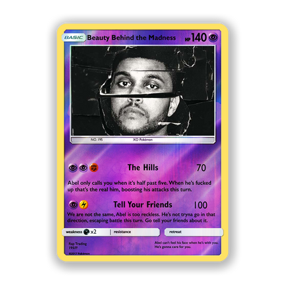 The Weeknd Beauty Behind The Madness Pokémon Card