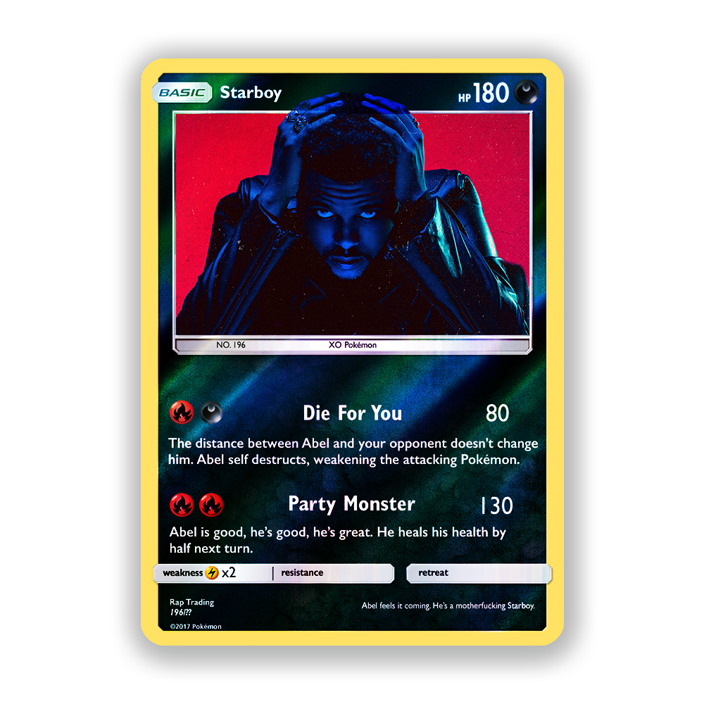 The Weeknd Starboy Pokémon Card