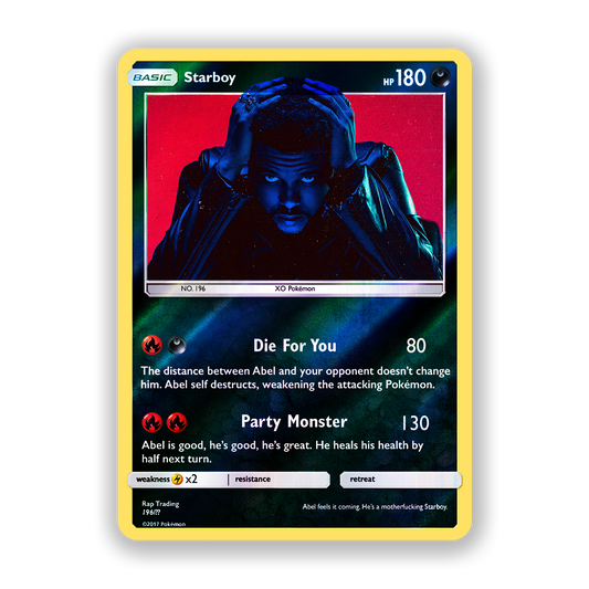 The Weeknd Starboy Pokémon Card
